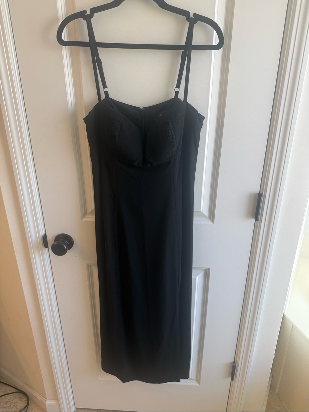 J.Crew Black Bustier Midi Dress Size 10 NWT